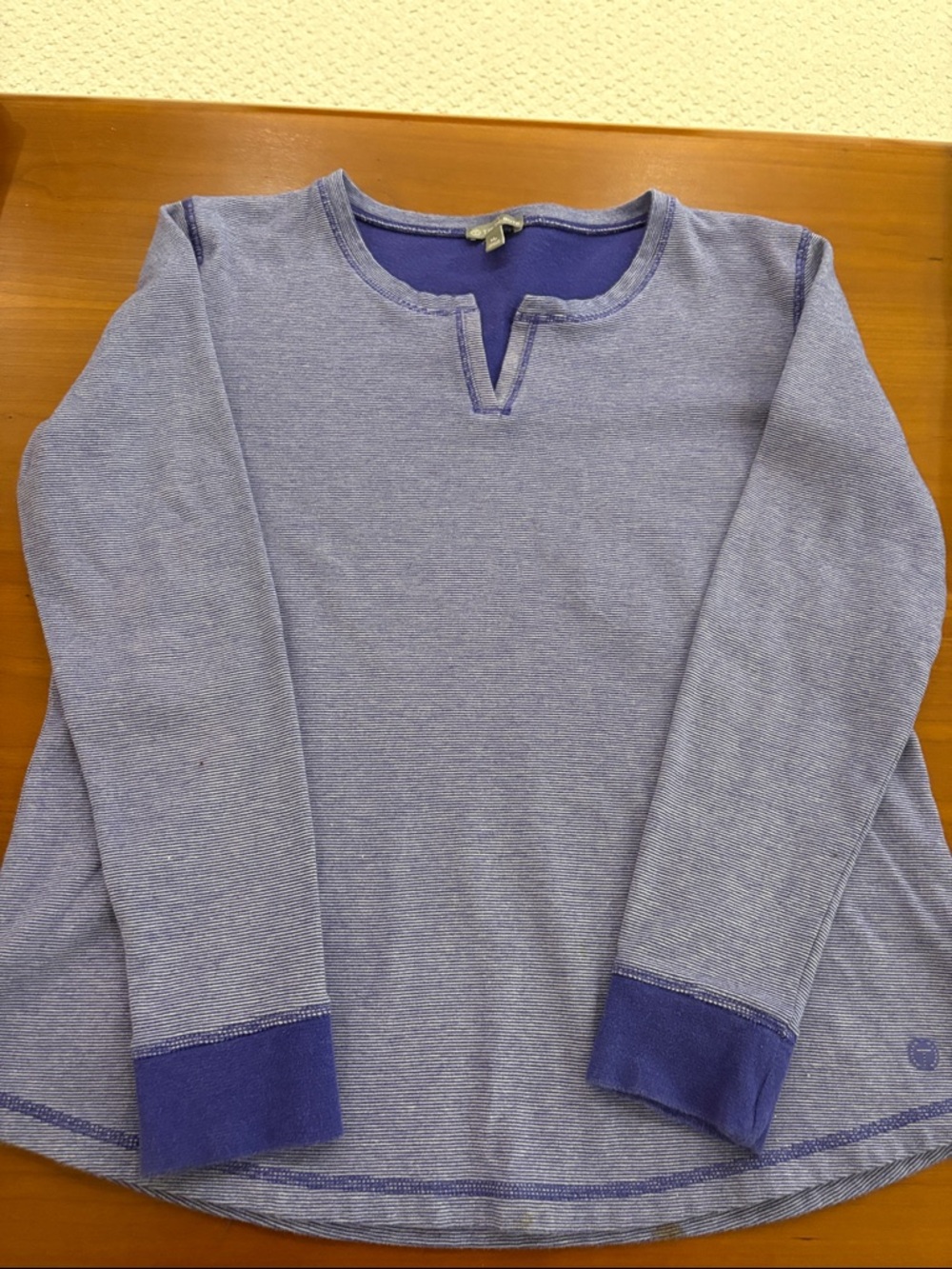 T by Talbots Striped Crewneck Top in purple. Perfect for spring. Used 4-5 times